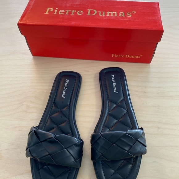 Pierre Dumas Square Heel Basket Weave Sandal size 8 1/2 (EV) - Picture 8 of 14